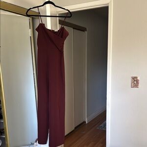 Sadie & sage - Merlot/burgandy jumpsuit xs